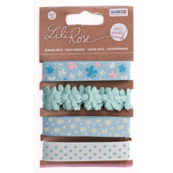 Deco lint blauwe tinten