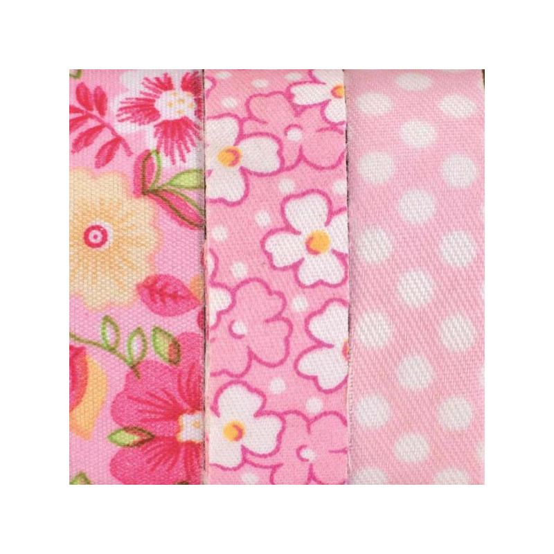Textiellint pink I zelfklevend