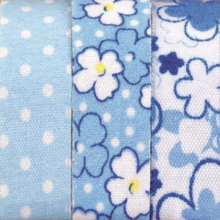 Textiellint blue I zelfklevend