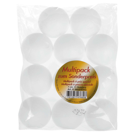 Styropor ballen 7cm zak 11 st.