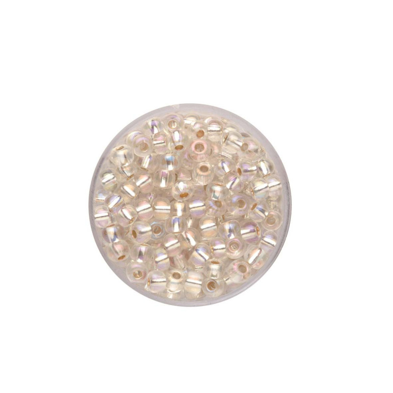 Rocailles 4,5mm crystal AB
