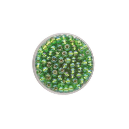 Rocailles 4,5mm green AB