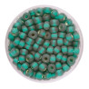 Rocailles 4.5mm silver lustre mat petrole