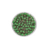 Rocailles 4.5mm silver lustre mat dark green