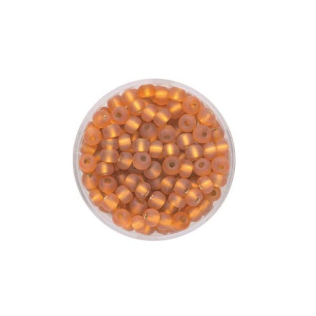 Rocailles 4.5mm silver lustre mat light brown