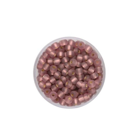 Rocailles 4.5mm silver lustre mat lilac