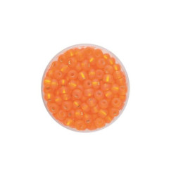 Rocailles 4.5mm silver lustre mat orange