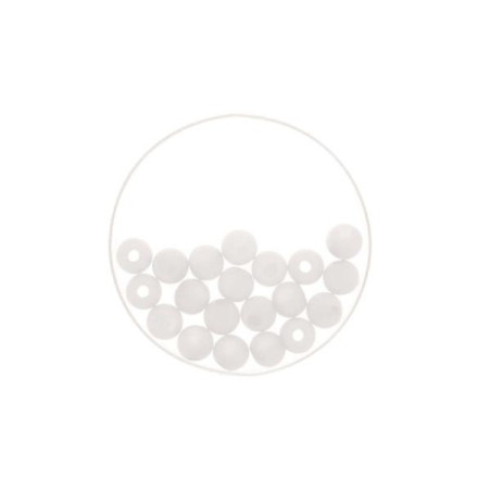 Bead 6mm Polaris mat 20pcs white