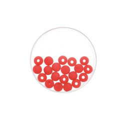 Bead 6mm Polaris mat 20pcs red