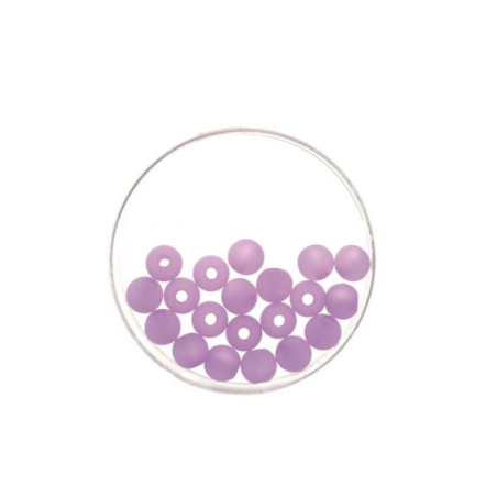 Bead 6mm Polaris mat 20pcs lilac