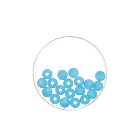 Bead 6mm Polaris mat 20pcs aqua