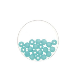 Bead 6mm Polaris mat 20pcs turquoise