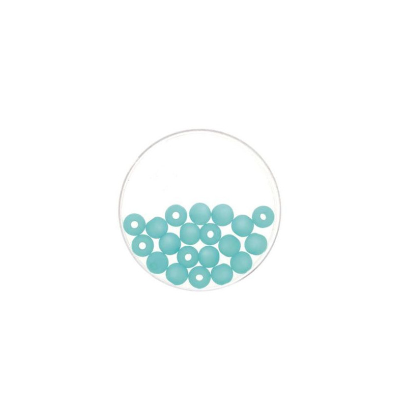 Bead 6mm Polaris mat 20pcs turquoise