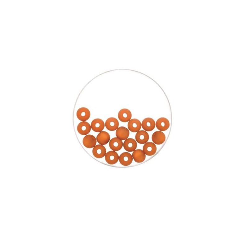 Bead 6mm Polaris mat 20pcs light beige