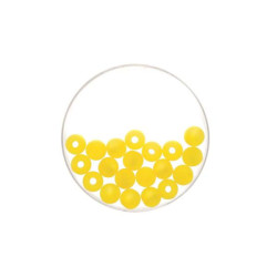 Bead 8mm Polaris mat 15pcs yellow