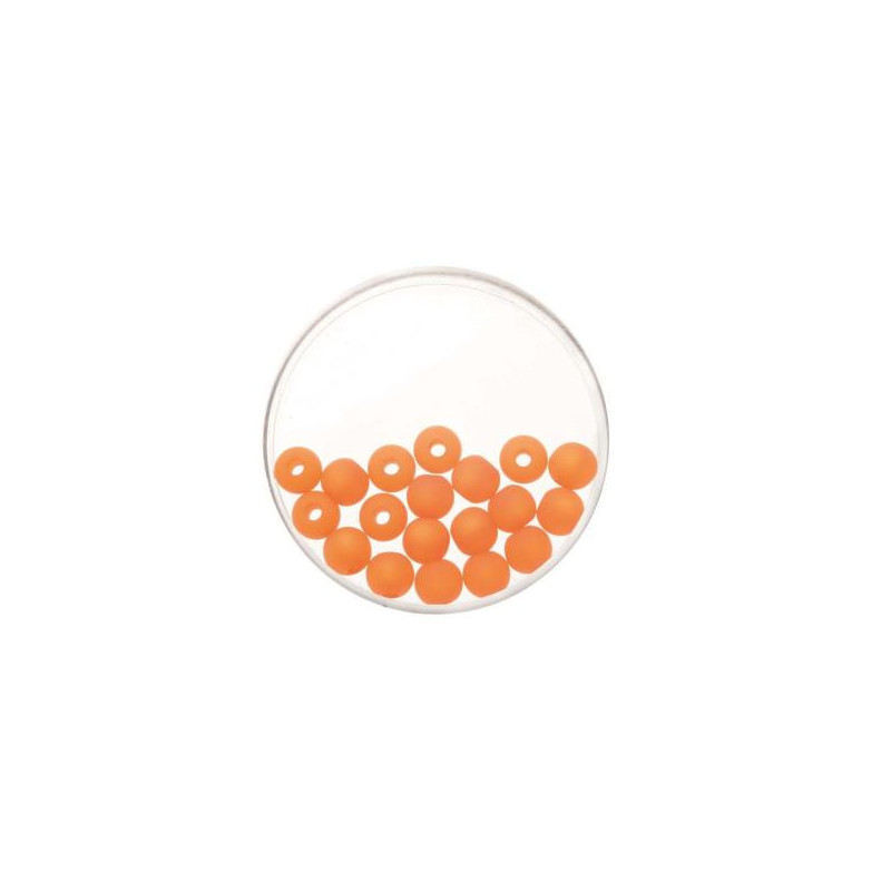 Bead 8mm Polaris mat 15pcs orange