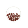 Bead 8mm Polaris mat 15pcs dark red