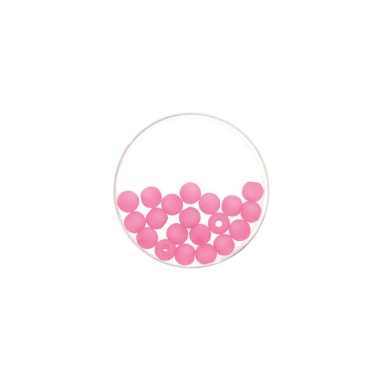 Bead 8mm Polaris mat 15pcs pink