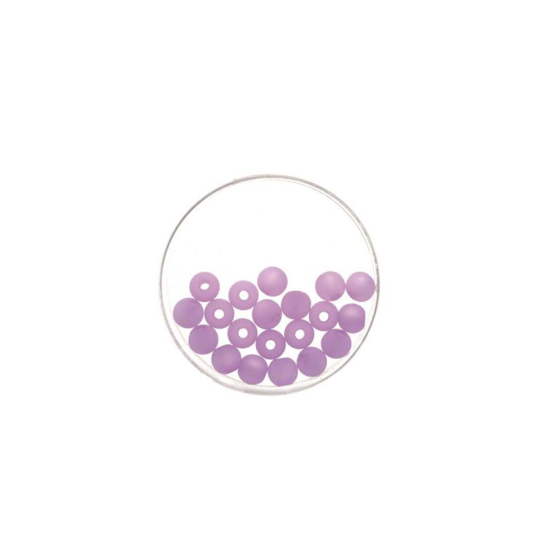 Bead 8mm Polaris mat 15pcs lilac