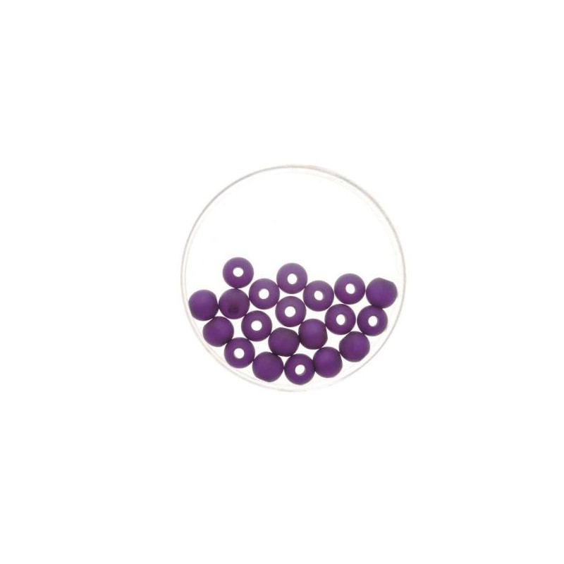 Bead 8mm Polaris mat 15pcs violet