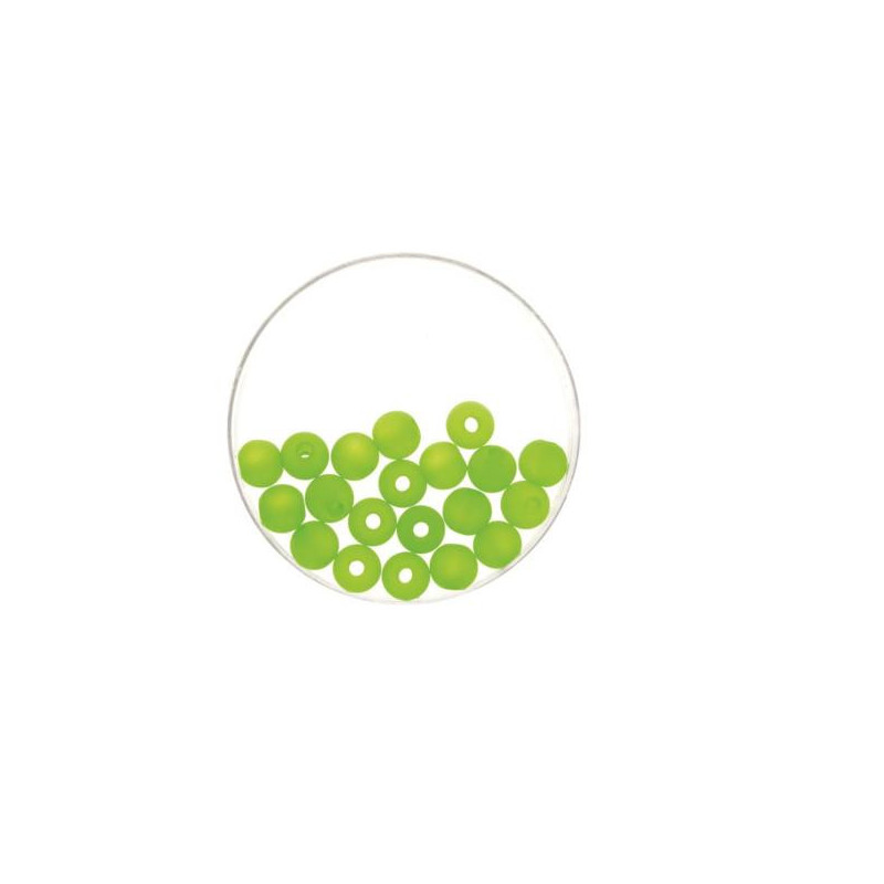 Bead 8mm Polaris mat 15pcs green