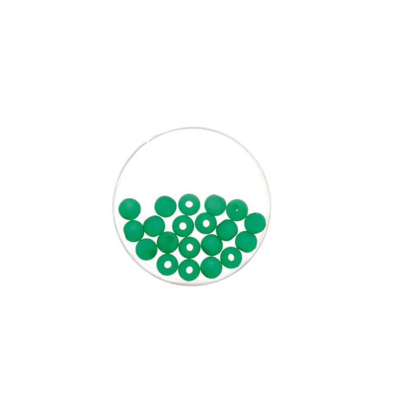 Bead 8mm Polaris mat 15pcs dark green