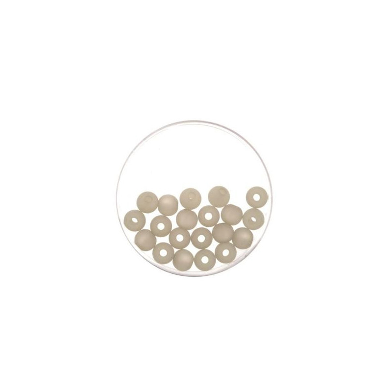 Bead 8mm Polaris mat 15pcs light grey