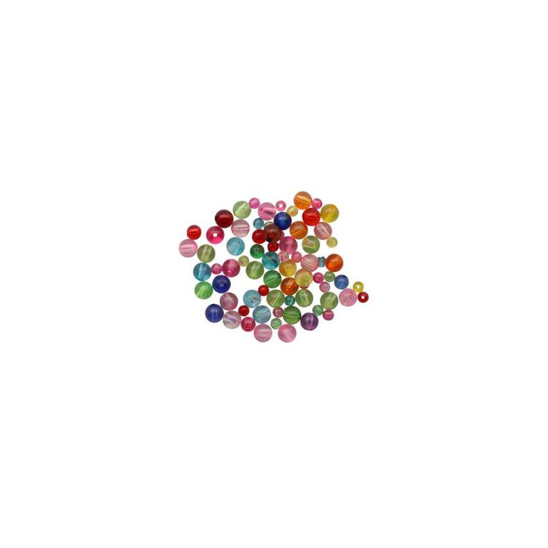 Kunststofkralen 6x10mm 25g transparant