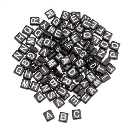 Kunststofkralen 5mm 110st alfabet