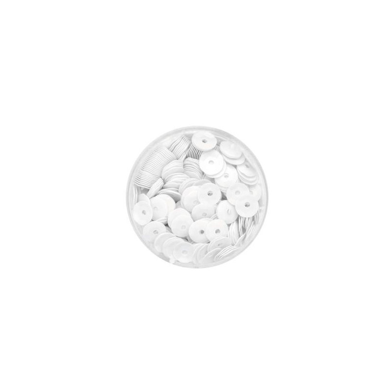 Pailletten wit 6mm 7gr