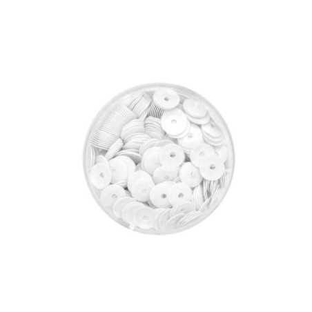 Pailletten wit 6mm 7gr
