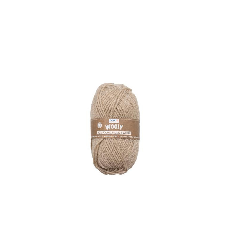 Wooly wol flecked beige