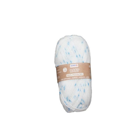 Baby wol white/dotted blue