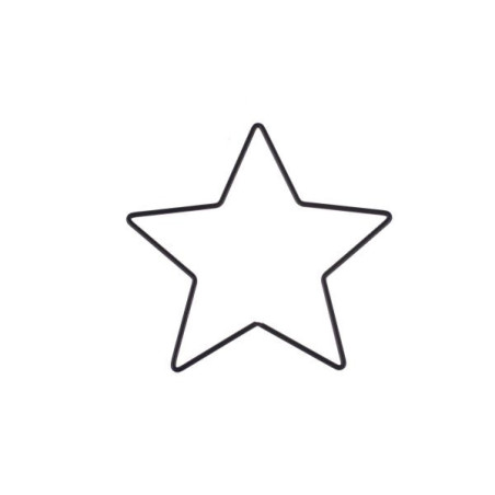 Metalen ster zwart 15cm