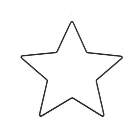 Metalen ster zwart 20cm