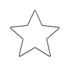 Metalen ster zwart 20cm