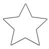 Metalen ster zwart 25cm