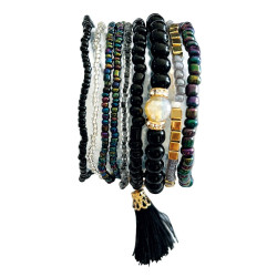 Armband DIY set, zwart