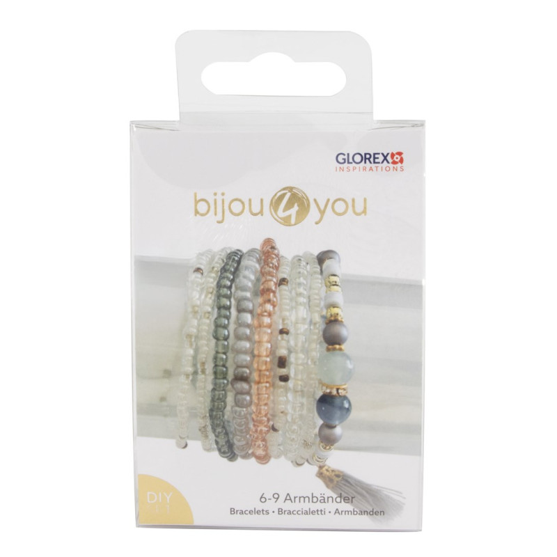 Armband DIY set, grijs