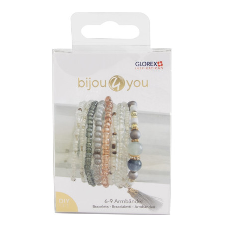 Armband DIY set, grijs