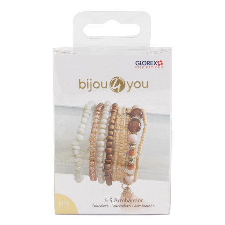 Armband DIY set, zandkleurig