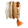 Armband DIY set, zandkleurig
