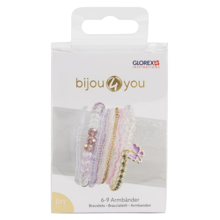 Armband DIY set, roze-lila
