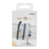 Armband DIY set, wit-blau