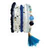 Armband DIY set, wit-blau