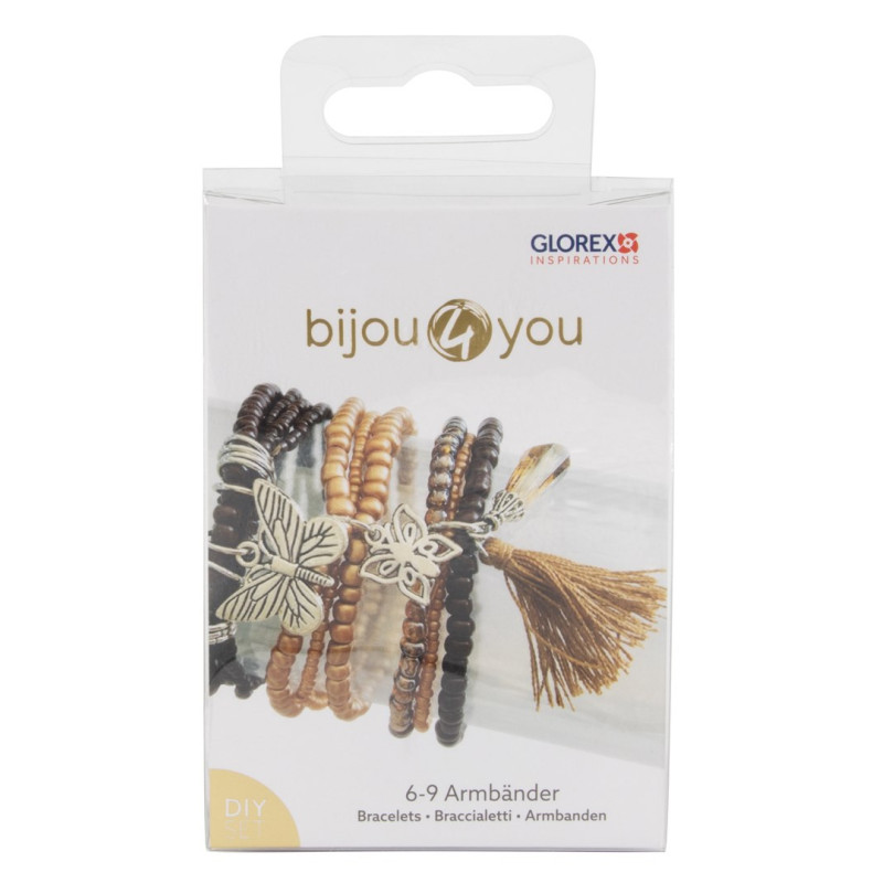 Armband DIY set, bruin