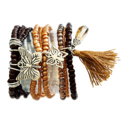 Armband DIY set, bruin
