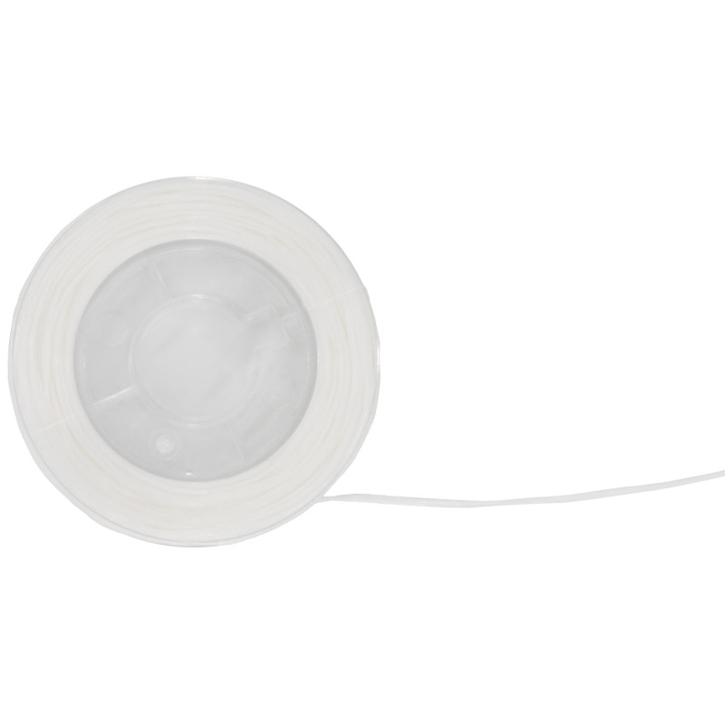 Elastisch nylondraad wit 1,2mm 10m