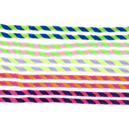 Chenilledraad gedraaid div. kleuren