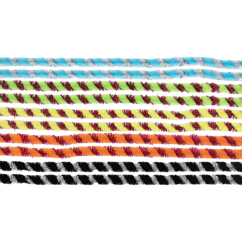 Chenilledraad gedraaid div. kleuren